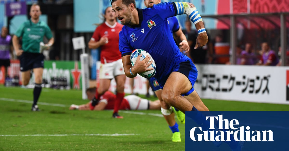 Matteo Minozzi seals Italy’s seven-try romp over Canada at Rugby World Cup