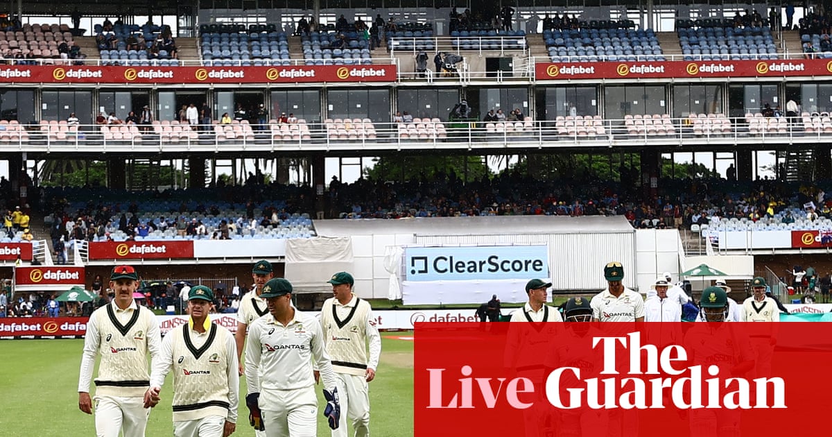 South Africa v Australia: second men’s cricket Test, day two – live