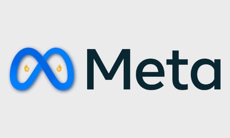 meta logo, with two 'OK' hand emojis in the middle of the infinity sign to look like nipples
