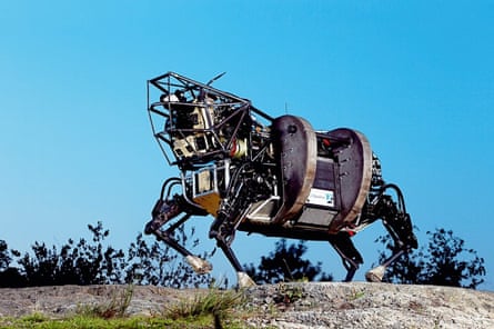 A mechanical dog manufacuted by robot maker Boston Dynamics
