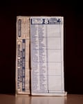 Littlewoods Football pool betting slips from 1957