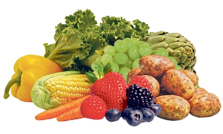 Crisper products: pepper, sweetcorn, carrots, lettuce, strawberries, blackberries, blueberries, potatoes and artichoke