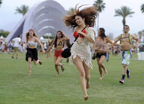 Festivalgoers at Coachella, which has been postponed to October.