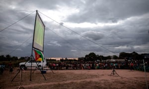 People watch the World Cup in Mozambique