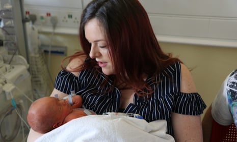 Sherrie Sharp with her newborn son Jaxson
