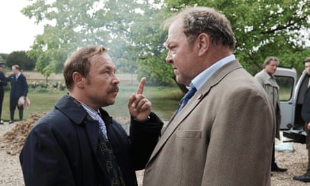 Mark Addy as Stan and Stephen Graham as DCI ‘Taff’ Jones in White House Farm