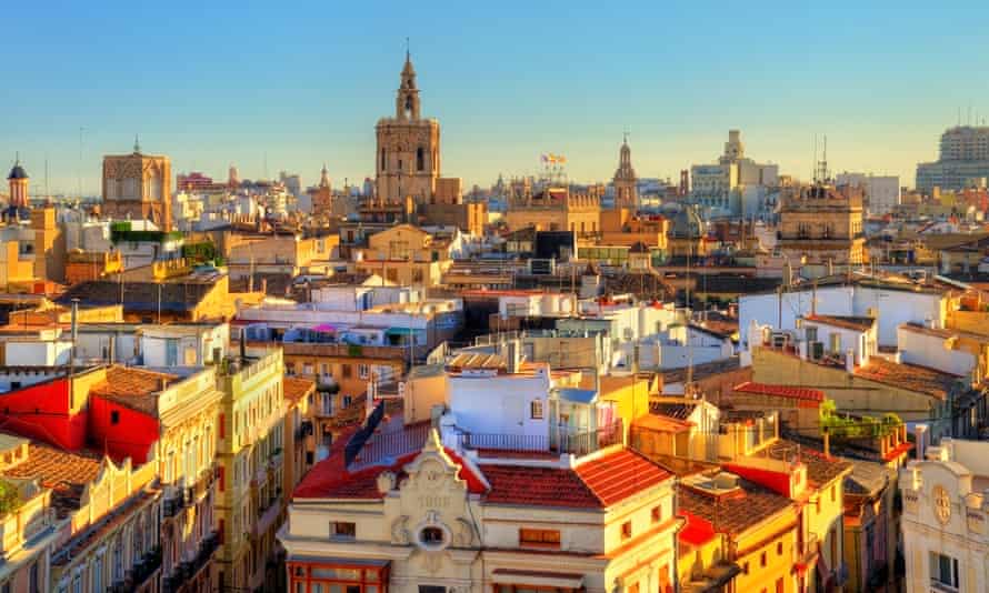 A view of Valencia from the Serranos Gate.