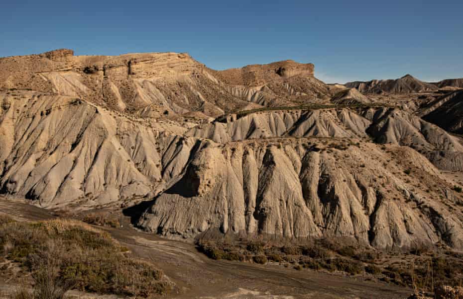 Vue panoramique sur le désert de Tabernas, où se trouvent les décors de films western