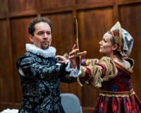 Markus Weinfurter (Gesualdo) with Imogen Frances rehearsing Death of Gesualdo at St Martin-in-the-Fields, London.