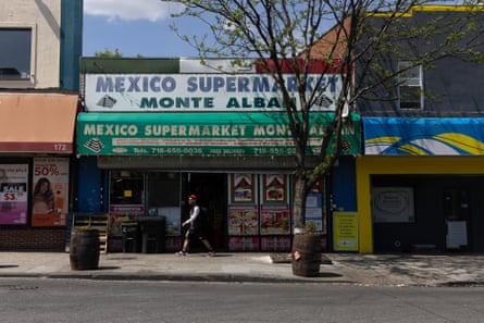 A street view of a Mexican grocery store