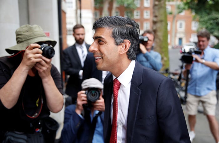 Rishi Sunak arriving at the private hustings with Conservative councillors earlier.