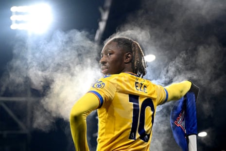 Eberechi Eze of Crystal Palace looks on during the match against Ipswich at Portman Road