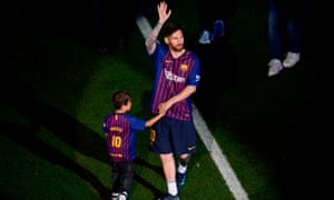 FILES-FBL-ESP-LIGA-ARG-MESSI<br>(FILES) In this file photo taken on May 20, 2018 Barcelona's Argentinian forward Lionel Messi waves at fans during a tribute for Barcelona's Spanish midfielder Andres Iniesta at the end of the Spanish league football match between FC Barcelona and Real Sociedad at the Camp Nou stadium in Barcelona. - Six-time Ballon d'Or winner Lionel Messi told Barcelona he wants to leave -- on a free transfer -- in a "bombshell" fax yesterday that is expected to spark a legal battle over a buy-out clause worth hundreds of millions of dollars. (Photo by Josep LAGO / AFP) (Photo by JOSEP LAGO/AFP via Getty Images)