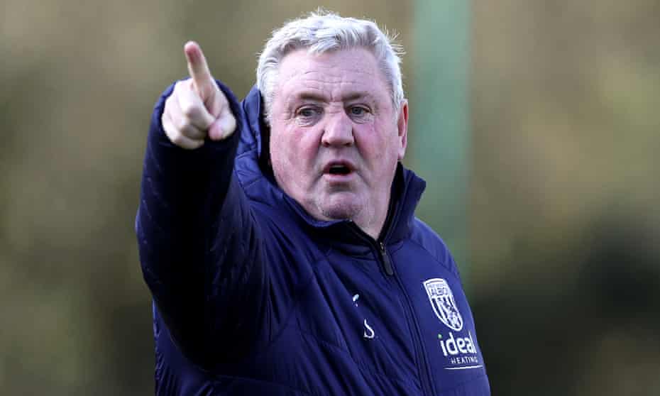 Steve Bruce at a West Brom training session this month.