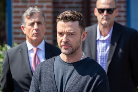 Justin Timberlake urges drivers not to get behind the wheel after even a single alcoholic drink in Sag Harbor, New York, on 13 September 2024, as part of his sentence for driving while impaired.