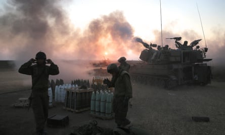Israeli soldiers firing on the Gaza Strip, where four out of five children are traumatised, according to a leading charity.