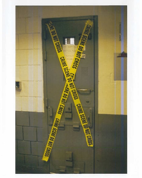 The exterior of Jeffrey Epstein’s cell.