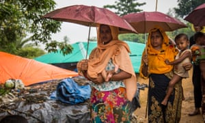 Rohingya refugees settling in Cox’s Baza near the Myanmar border, Bangladesh.