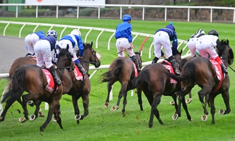 Jockeys riding horses at the Cox Plate in October 2022