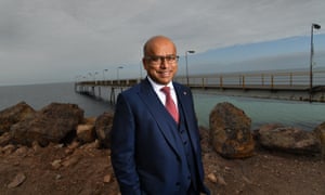 Sanjeev Gupta at the Whyalla Jetty on Wednesday.