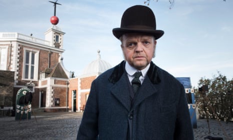 Toby Jones as Verloc from the BBC’s The Secret Agent, at the Royal Observatory, Greenwich