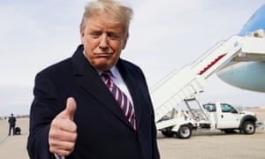 Donald Trump gives the thumbs up