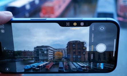 The camera control button on the iPhone 16.