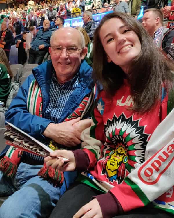 Laura Myers and her father, John
