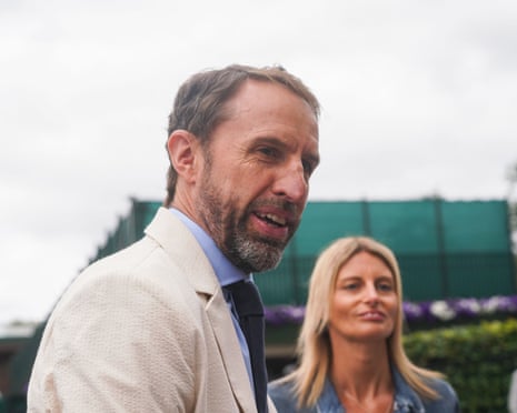 Gareth Southgate arrives at Wimbledon.