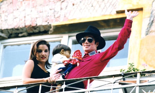 Lisa Marie Presley and Michael Jackson, pictured while visiting a Budapest hospital in 1994.