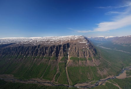 The Putorana plateau, formed about 250m years ago, in Krasnoyarsk Krai, northern Russia.