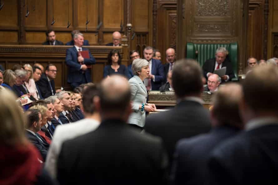 Theresa May makes a statement on Brexit to the House of Commons, 25 March 2019.