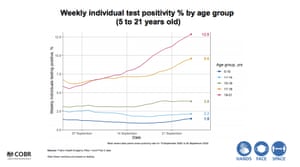 Positivity rates by age