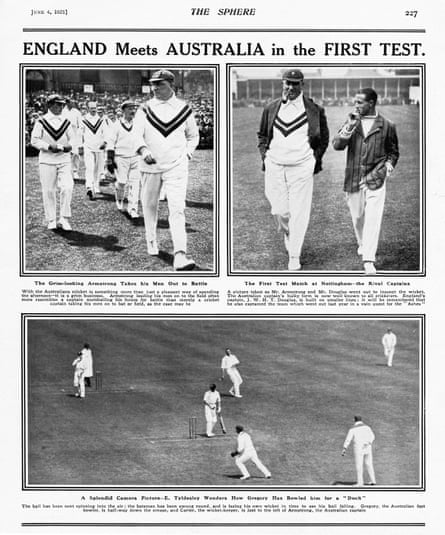 A magazine spread of the Ashes game at Trent Bridge won by the rampant Australian tourists.