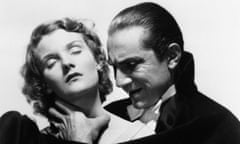 Helen Chandler and Bela Lugosi as Mina Harker and Count Dracula in Dracula by Ted Browning, 1931.