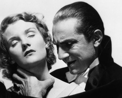 Helen Chandler and Bela Lugosi as Mina Harker and Count Dracula in Dracula by Ted Browning, 1931.