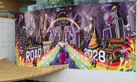 A mural for Road to World Pride 2028 