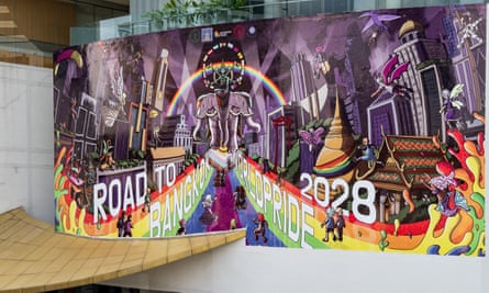 A mural for Road to World Pride 2028