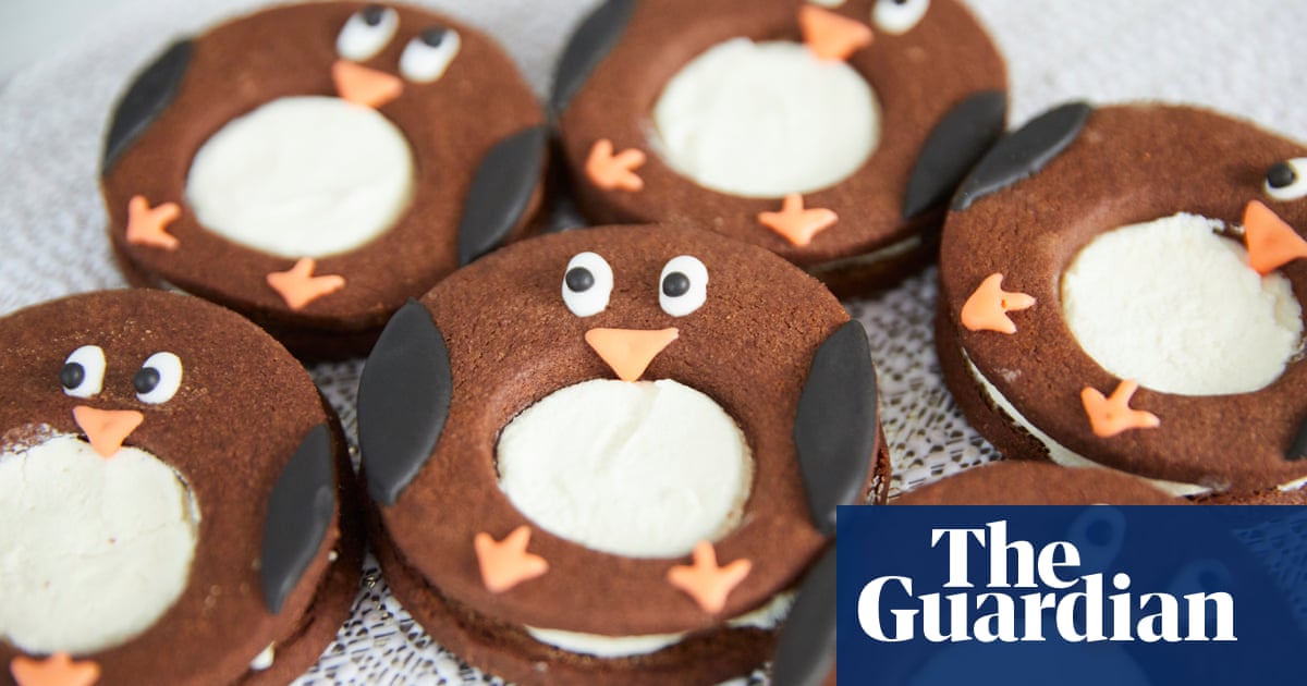 Chocolate and chilli penguins with orange-flavoured ganache
