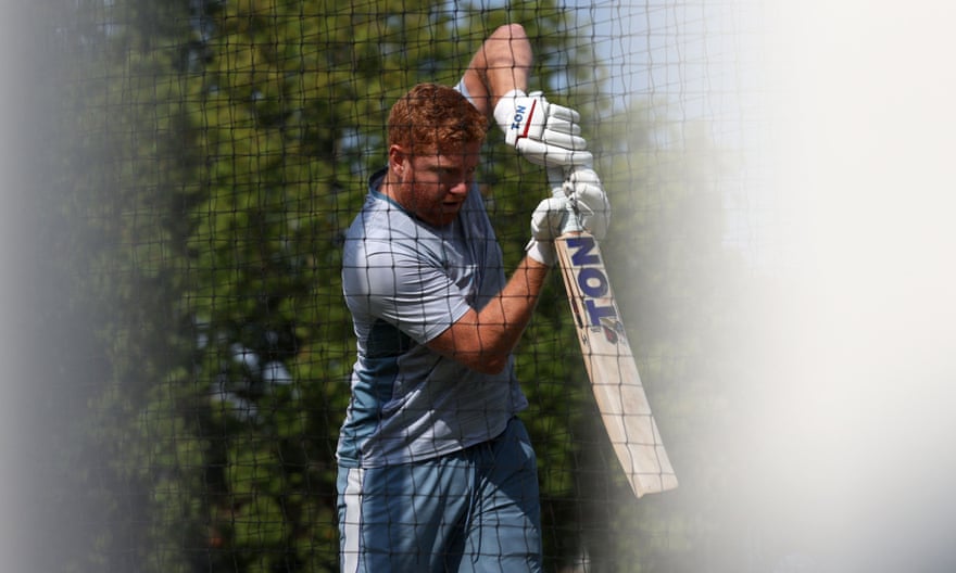 Jonny Bairstow in the nets at Lord’s on Tuesday preparing for the first Test against South Africa which starts on Wednesday.