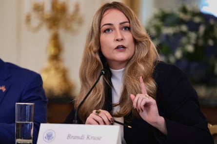 Brandi Kruse scolded White House reporters during a roundtable on antifa.