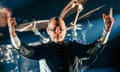 Billy Corgan of Smashing Pumpkins performing at O2 Arena.