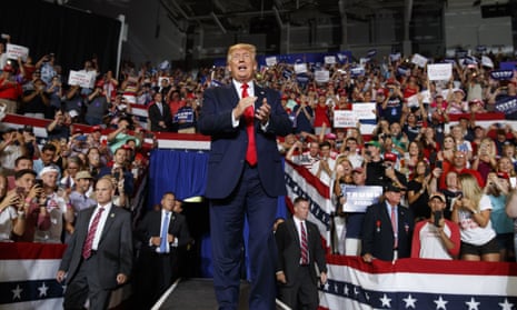 Donald Trump<br>President Donald Trump arrives to speak at a campaign rally at Williams Arena in Greenville, N.C., Wednesday, July 17, 2019. (AP Photo/Carolyn Kaster)