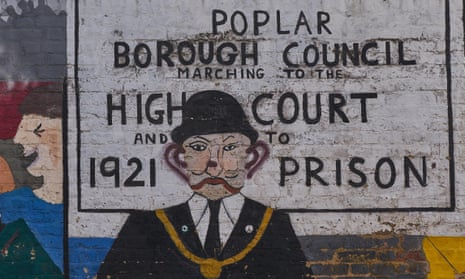 The mural marking the protest against rates payments led by George Lansbury, who was one of 30 councillors imprisoned in 1921.