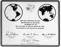 Eugene Cernan's space certificate, signed by Richard Nixon