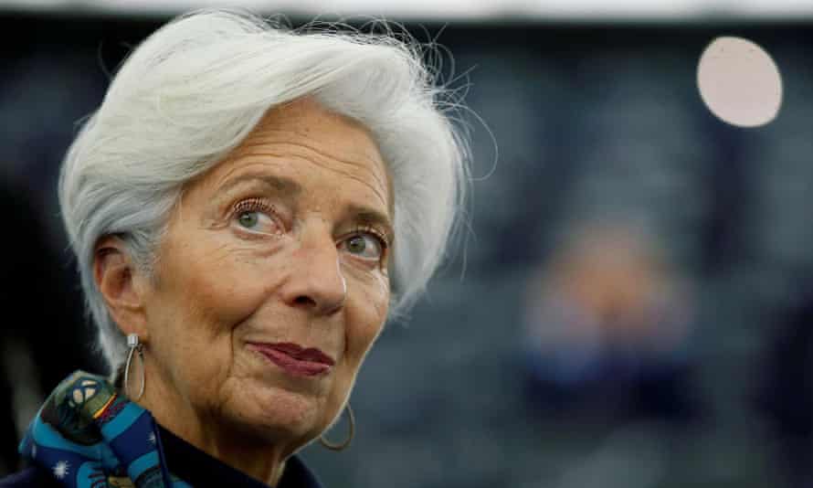 European Central Bank President Christine Lagarde looks on during a debate on the 2018 annual report of the ECB, at the European Parliament in Strasbourg.