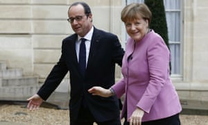 Angela Merkel and François Hollande