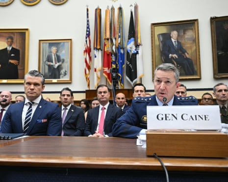 Pete Hegseth and General Dan Caine face questions from lawmakers about the Iran war.
