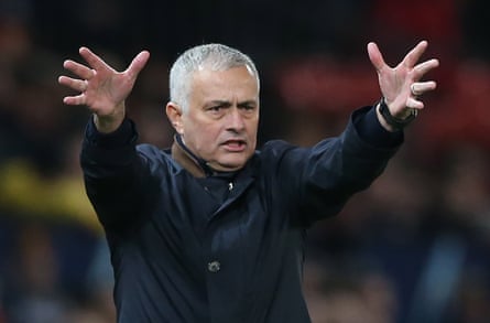 José Mourinho during his tenure as Manchester United manager, in November 2018