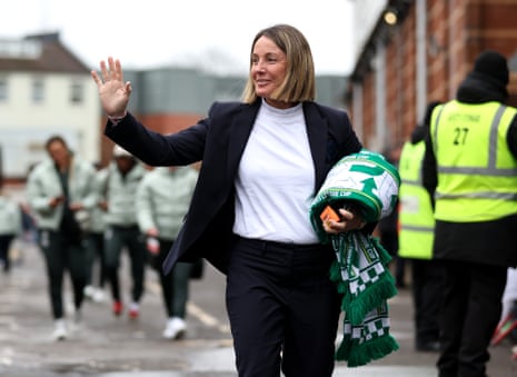 Sonia Bompastor arrives at Ashton Gate.
